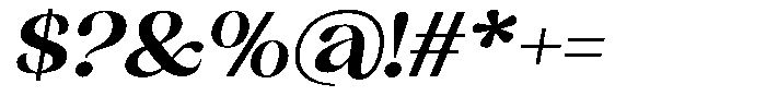 Sharink Slant Bold Expanded Font OTHER CHARS