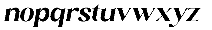 Sharink Slant Bold Expanded Font LOWERCASE