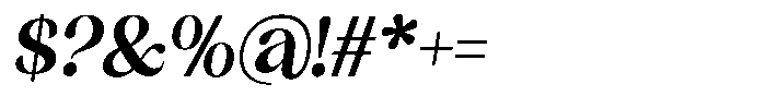 Sharink Slant Bold Semi Condensed Font OTHER CHARS