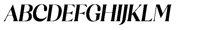 Sharink Slant Bold Semi Condensed Font UPPERCASE