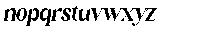 Sharink Slant Bold Semi Condensed Font LOWERCASE