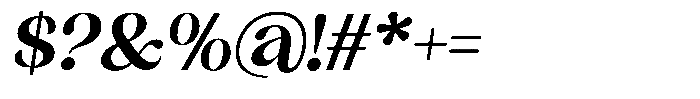 Sharink Slant Bold Font OTHER CHARS
