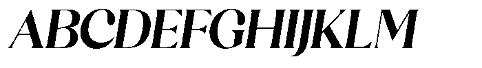 Sharink Slant Bold Font UPPERCASE
