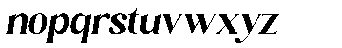 Sharink Slant Bold Font LOWERCASE