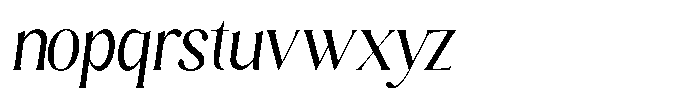 Sharink Slant Condensed Font LOWERCASE