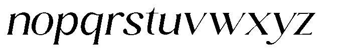 Sharink Slant Expanded Font LOWERCASE