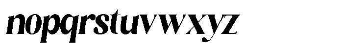 Sharink Slant Extra Bold Condensed Font LOWERCASE