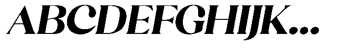 Sharink Slant Extra Bold Expanded Font UPPERCASE