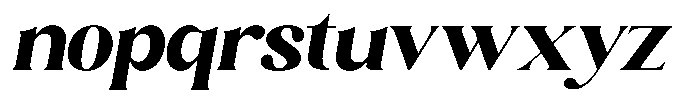 Sharink Slant Extra Bold Expanded Font LOWERCASE