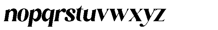 Sharink Slant Extra Bold Semi Condensed Font LOWERCASE