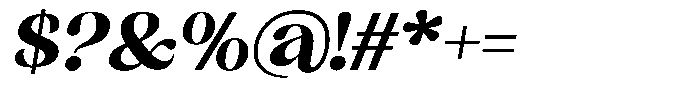 Sharink Slant Extra Bold Semi Expanded Font OTHER CHARS