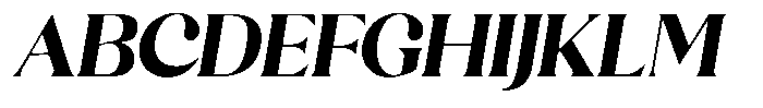 Sharink Slant Extra Bold Semi Expanded Font UPPERCASE