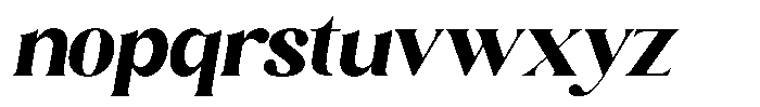 Sharink Slant Extra Bold Semi Expanded Font LOWERCASE