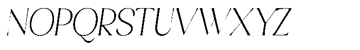 Sharink Slant Extra Light Condensed Font UPPERCASE