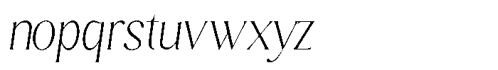 Sharink Slant Extra Light Condensed Font LOWERCASE