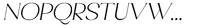 Sharink Slant Extra Light Expanded Font UPPERCASE