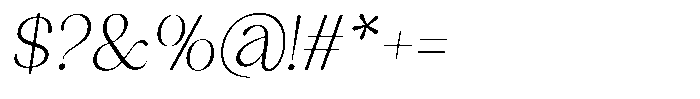 Sharink Slant Extra Light Semi Condensed Font OTHER CHARS