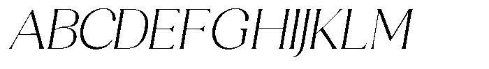 Sharink Slant Extra Light Semi Expanded Font UPPERCASE