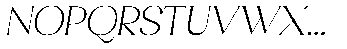 Sharink Slant Extra Light Semi Expanded Font UPPERCASE