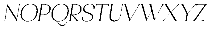 Sharink Slant Extra Light Font UPPERCASE