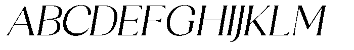 Sharink Slant Light Expanded Font UPPERCASE