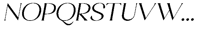 Sharink Slant Light Expanded Font UPPERCASE