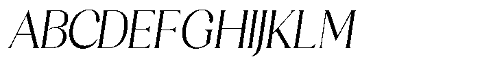 Sharink Slant Light Semi Condensed Font UPPERCASE