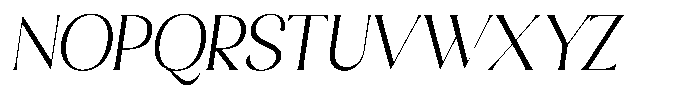 Sharink Slant Light Semi Condensed Font UPPERCASE