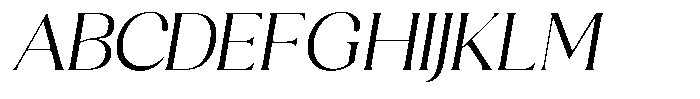 Sharink Slant Light Semi Expanded Font UPPERCASE