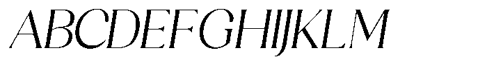 Sharink Slant Light Font UPPERCASE