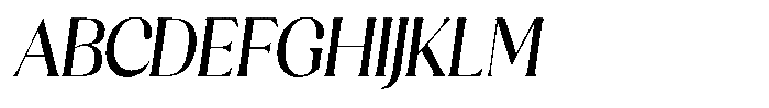 Sharink Slant Medium Condensed Font UPPERCASE