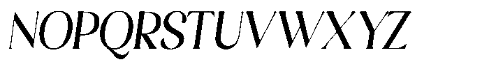 Sharink Slant Medium Condensed Font UPPERCASE