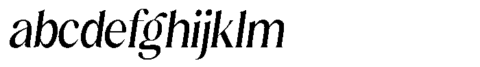 Sharink Slant Medium Condensed FONT