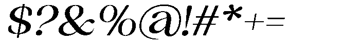 Sharink Slant Medium Expanded Font OTHER CHARS