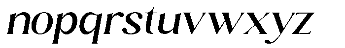 Sharink Slant Medium Expanded Font LOWERCASE