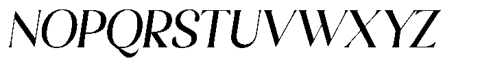 Sharink Slant Medium Semi Condensed Font UPPERCASE