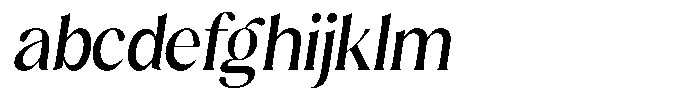 Sharink Slant Medium Semi Condensed FONT