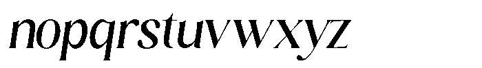 Sharink Slant Medium Semi Condensed Font LOWERCASE