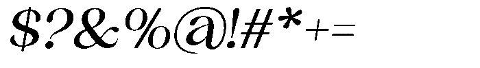 Sharink Slant Medium Semi Expanded Font OTHER CHARS
