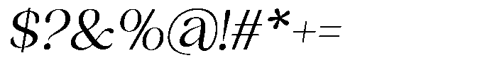 Sharink Slant Regular Font OTHER CHARS