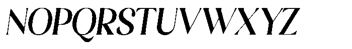 Sharink Slant Semi Bold Condensed Font UPPERCASE