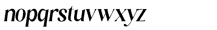 Sharink Slant Semi Bold Condensed Font LOWERCASE