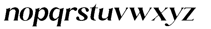 Sharink Slant Semi Bold Expanded Font LOWERCASE