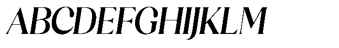 Sharink Slant Semi Bold Semi Condensed Font UPPERCASE