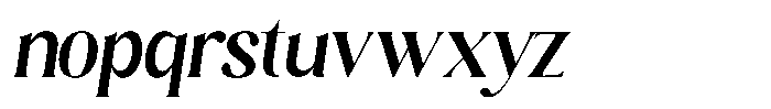 Sharink Slant Semi Bold Semi Condensed Font LOWERCASE