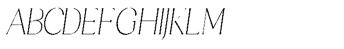 Sharink Slant Thin Condensed Font UPPERCASE