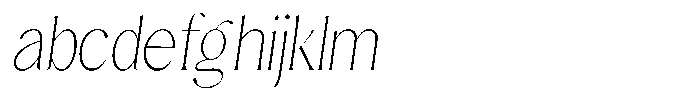 Sharink Slant Thin Condensed FONT