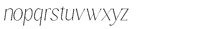 Sharink Slant Thin Condensed Font LOWERCASE