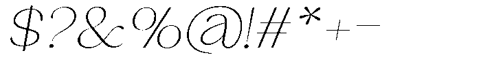 Sharink Slant Thin Expanded Font OTHER CHARS
