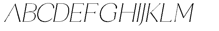 Sharink Slant Thin Expanded Font UPPERCASE